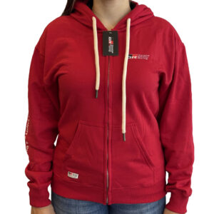 BUZO ABIERTO GR ROJO CON CAPOTA